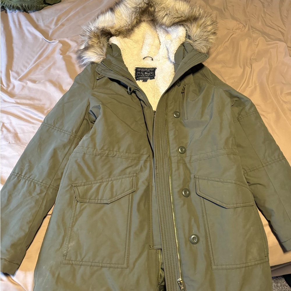 Army green, American Eagle winter jacket